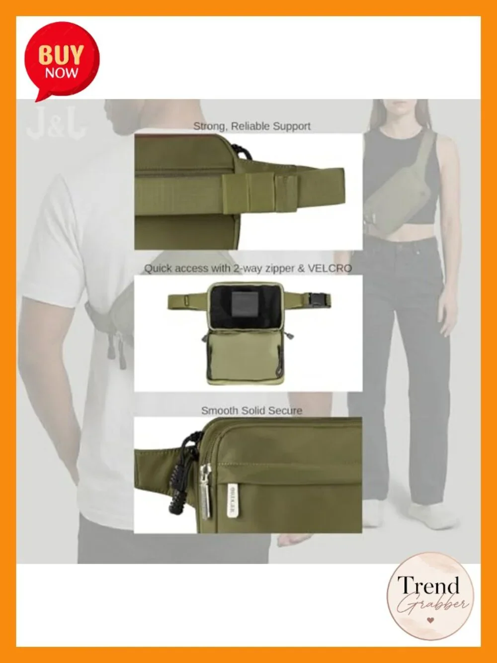 Apex Nylon Crossbody Sling Bag with Quick-Access CCW Compartment
